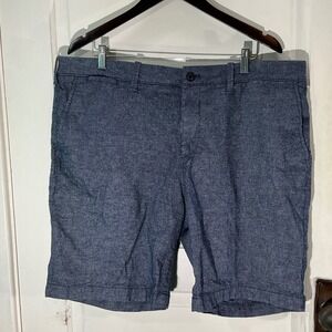 Express Slim Stretch Shorts Above Knee 9" Inseam Blue Mens Size 40‎